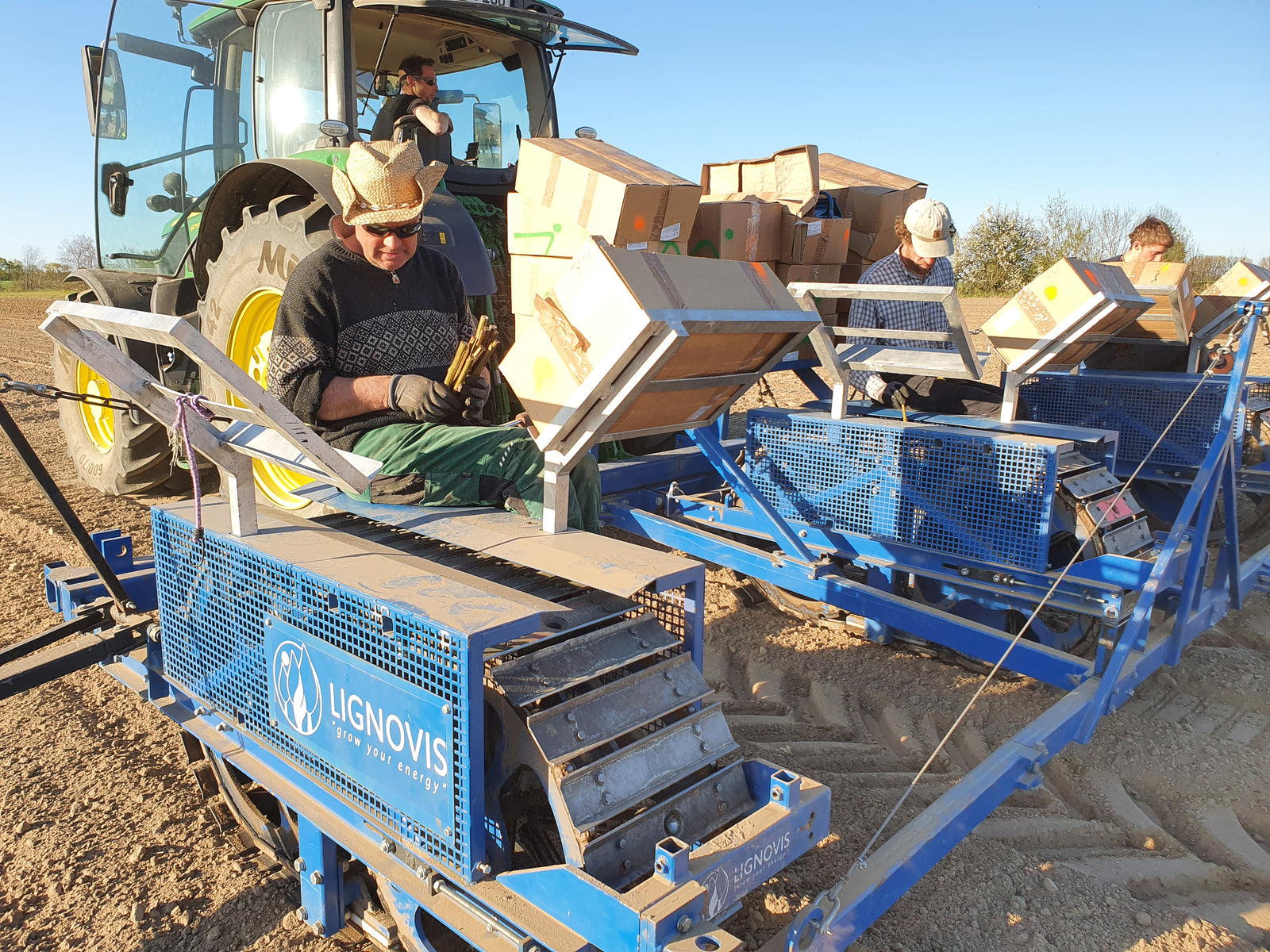 Pflanzung Stecklinge mit Maschine